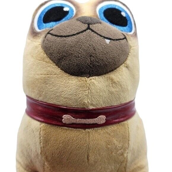2/$15 Disney Junior Puppy Dog Pals Rolly Plush Brown 13" Stuffed Animal Pug Dog - Picture 8 of 10
